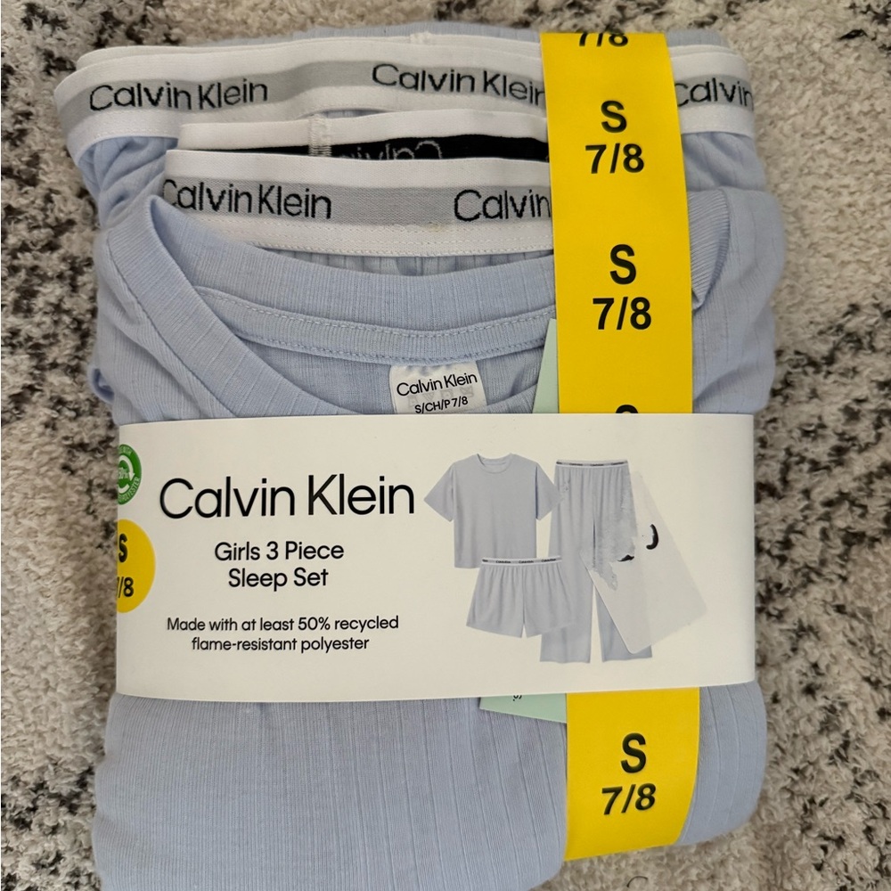 Calvin Klein Girls' Sleep Set in Soft Blue